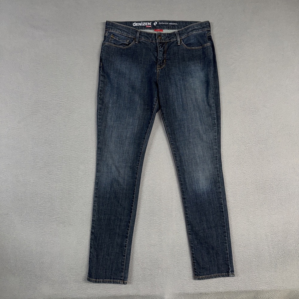 Denizen Levis Jeans Womens 14 Blue Totally Shaping Skinny Distressed Denim